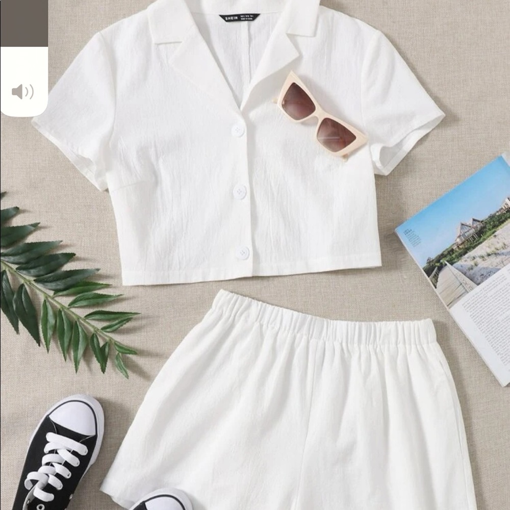 NEW SHEIN top and shorts set
